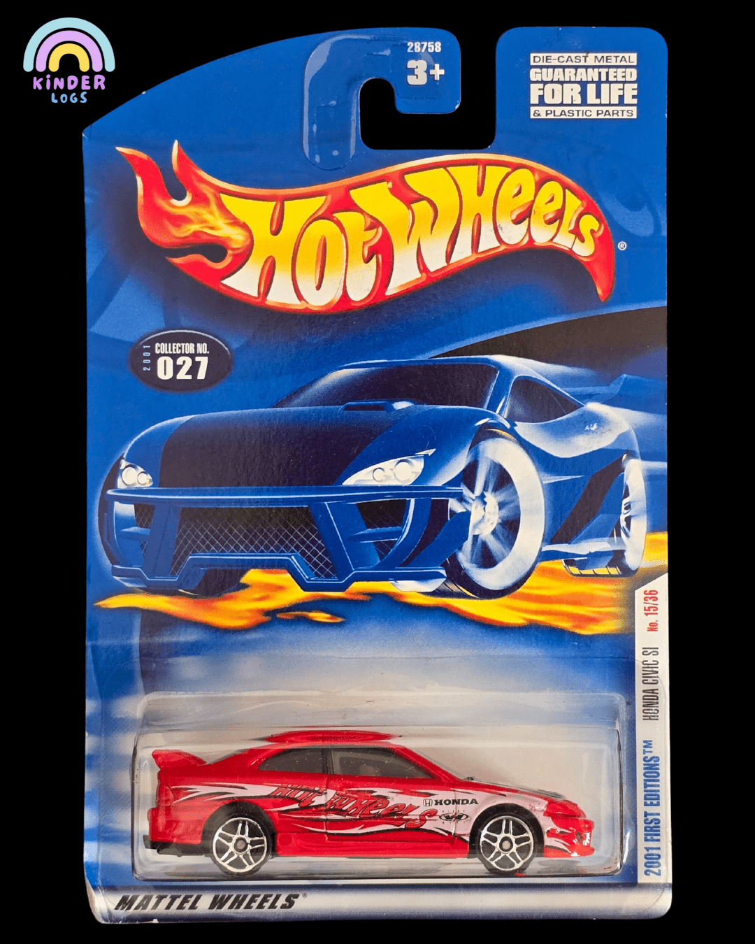 Hot Wheels Honda Civic Si - Collector No. 027 - Kinder Logs
