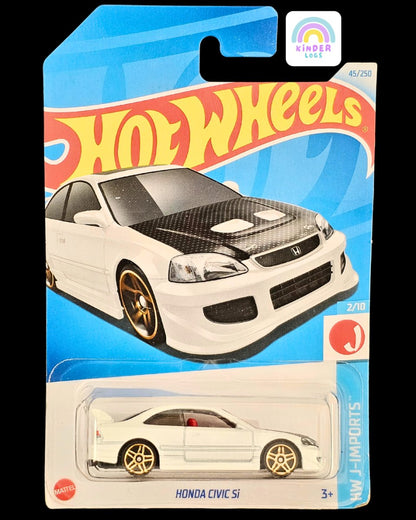 Hot Wheels Honda Civic Si - Exclusive White Color - Kinder Logs