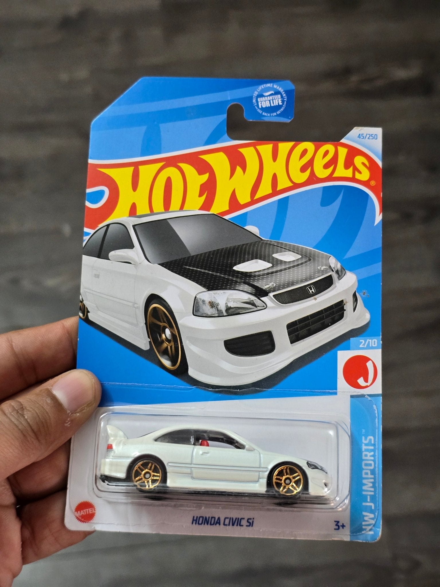 Hot Wheels Honda Civic Si - Exclusive White Color (Imported) - Kinder Logs