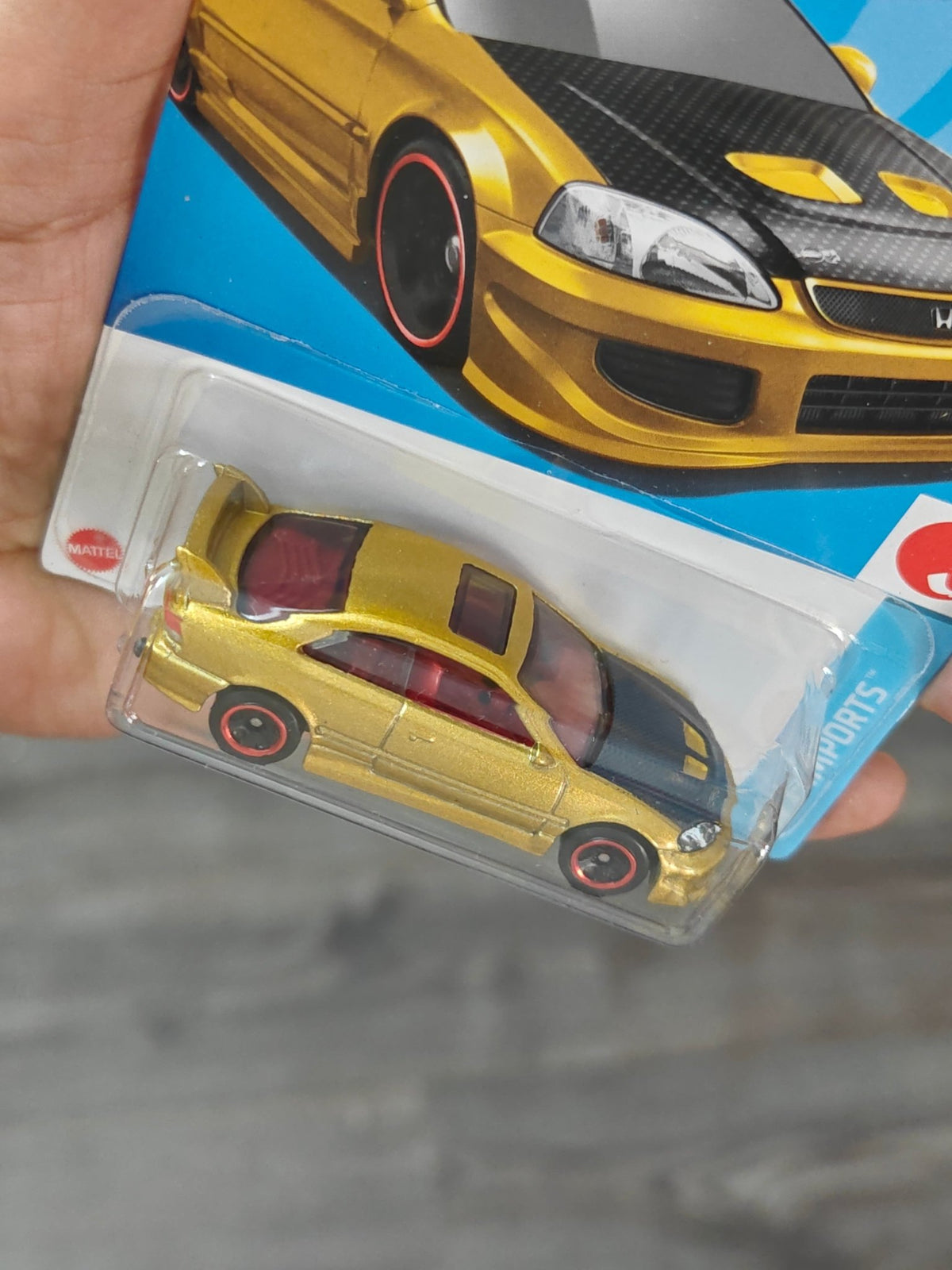 Hot Wheels Honda Civic Si - Metallic Gold (Imported) - Kinder Logs