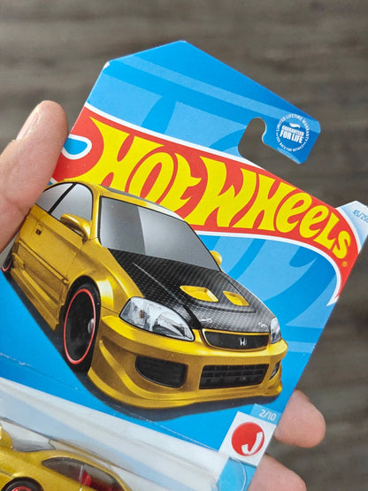 Hot Wheels Honda Civic Si - Metallic Gold (Imported) - Kinder Logs