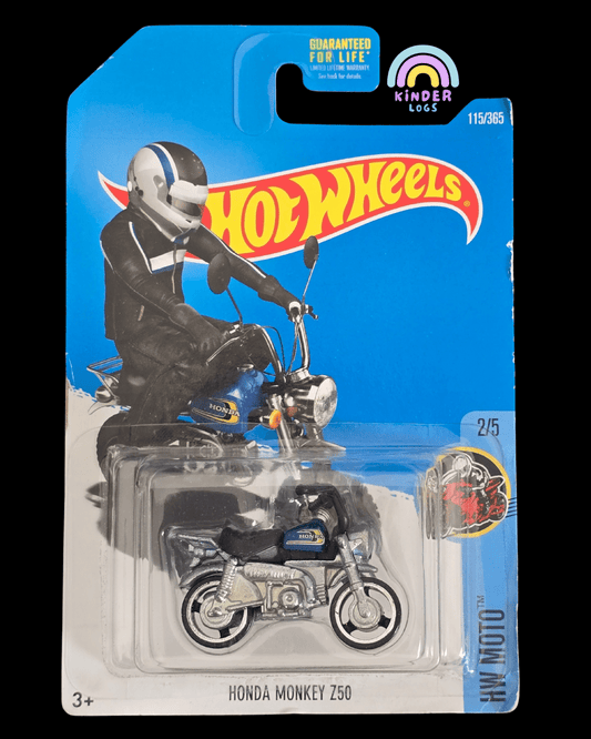 Hot Wheels Honda Monkey Z50 (Old Card) - Kinder Logs