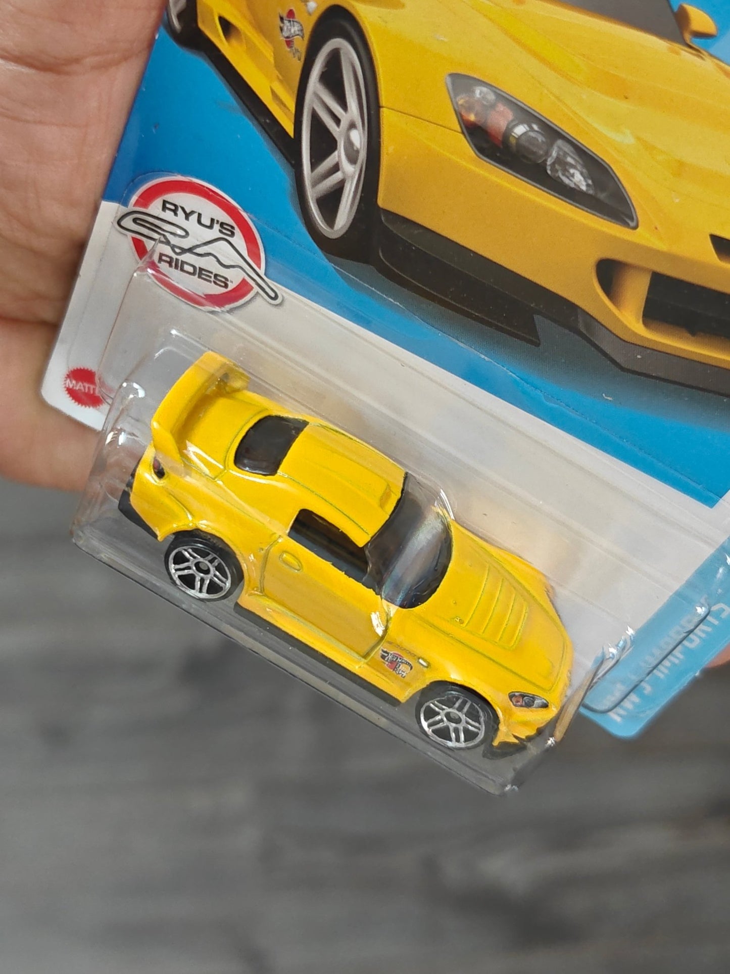 Hot Wheels Honda S2000 Ryu's Rides - Yellow (Imported) - Kinder Logs
