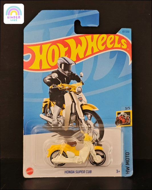 Hot Wheels Honda Super Cub Moped (Yellow) - Kinder Logs