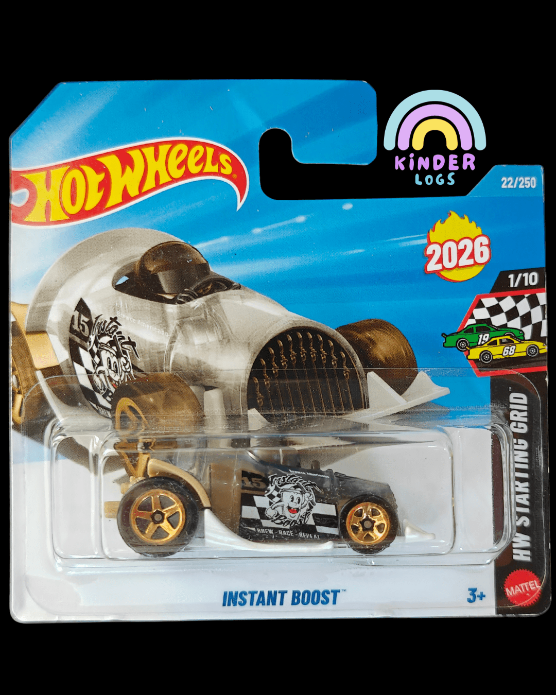 Hot Wheels Instant Boost - Brown (Imported - Short Card) - Kinder Logs