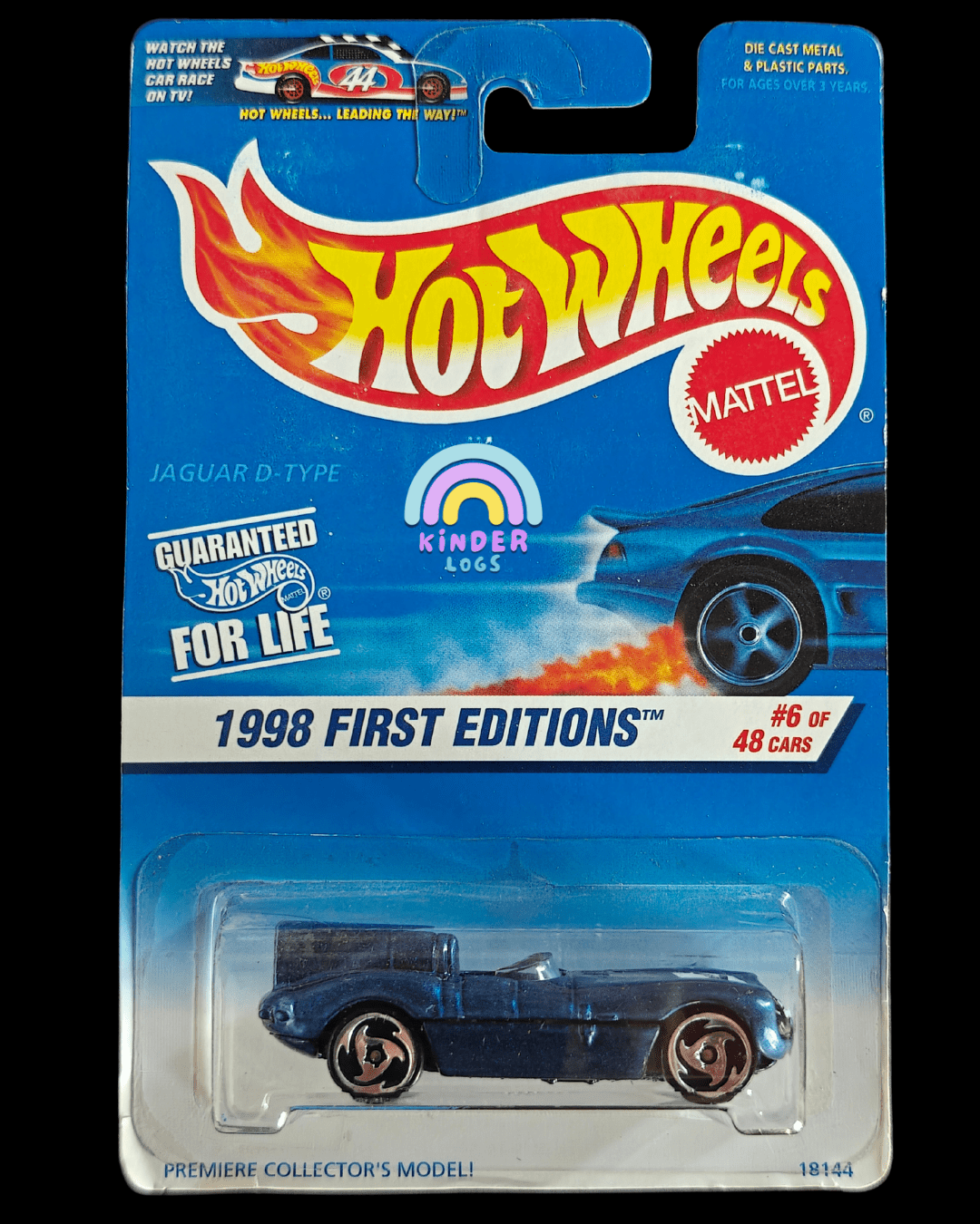 Hot Wheels Jaguar D - Type - Blue (Imported) - Kinder Logs