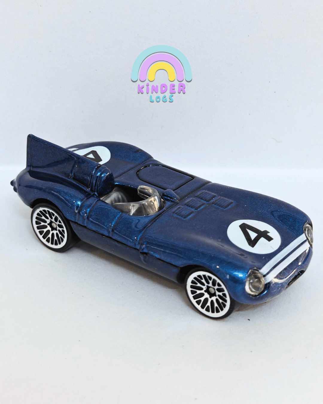 Hot Wheels Jaguar D - Type - Blue (Uncarded - New) - Kinder Logs