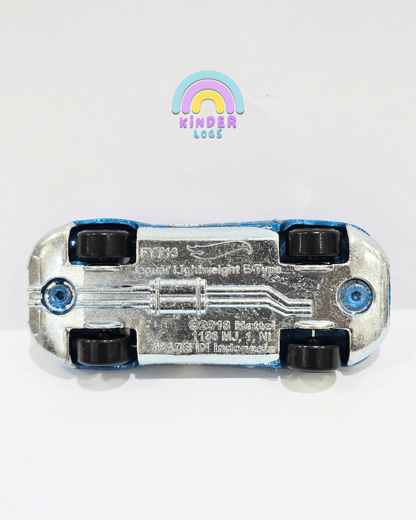 Hot Wheels Jaguar Lightweight E - Type - Blue (Uncarded) - Kinder Logs