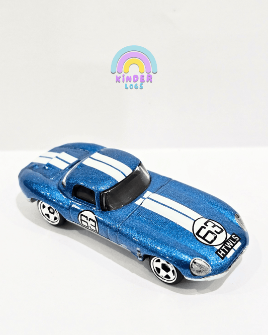 Hot Wheels Jaguar Lightweight E - Type - Blue (Uncarded) - Kinder Logs