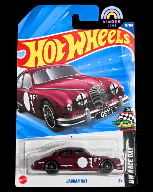 Hot Wheels Jaguar MK1 - Maroon (Imported) - Kinder Logs