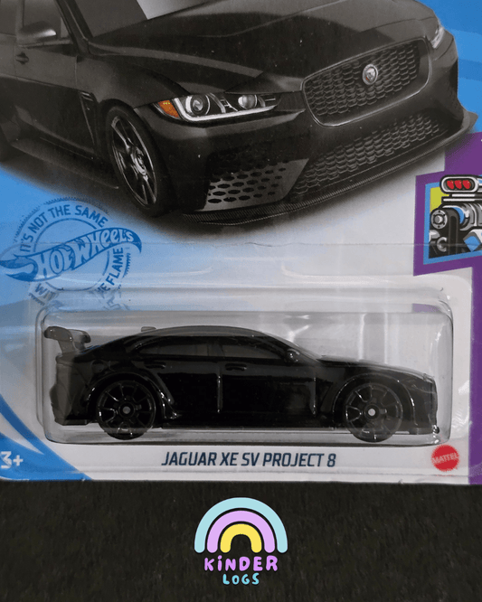 Hot Wheels Jaguar XE SV Project 8 - Black (Imported) - Kinder Logs