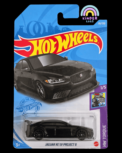 Hot Wheels Jaguar XE SV Project 8 - Black (Imported) - Kinder Logs