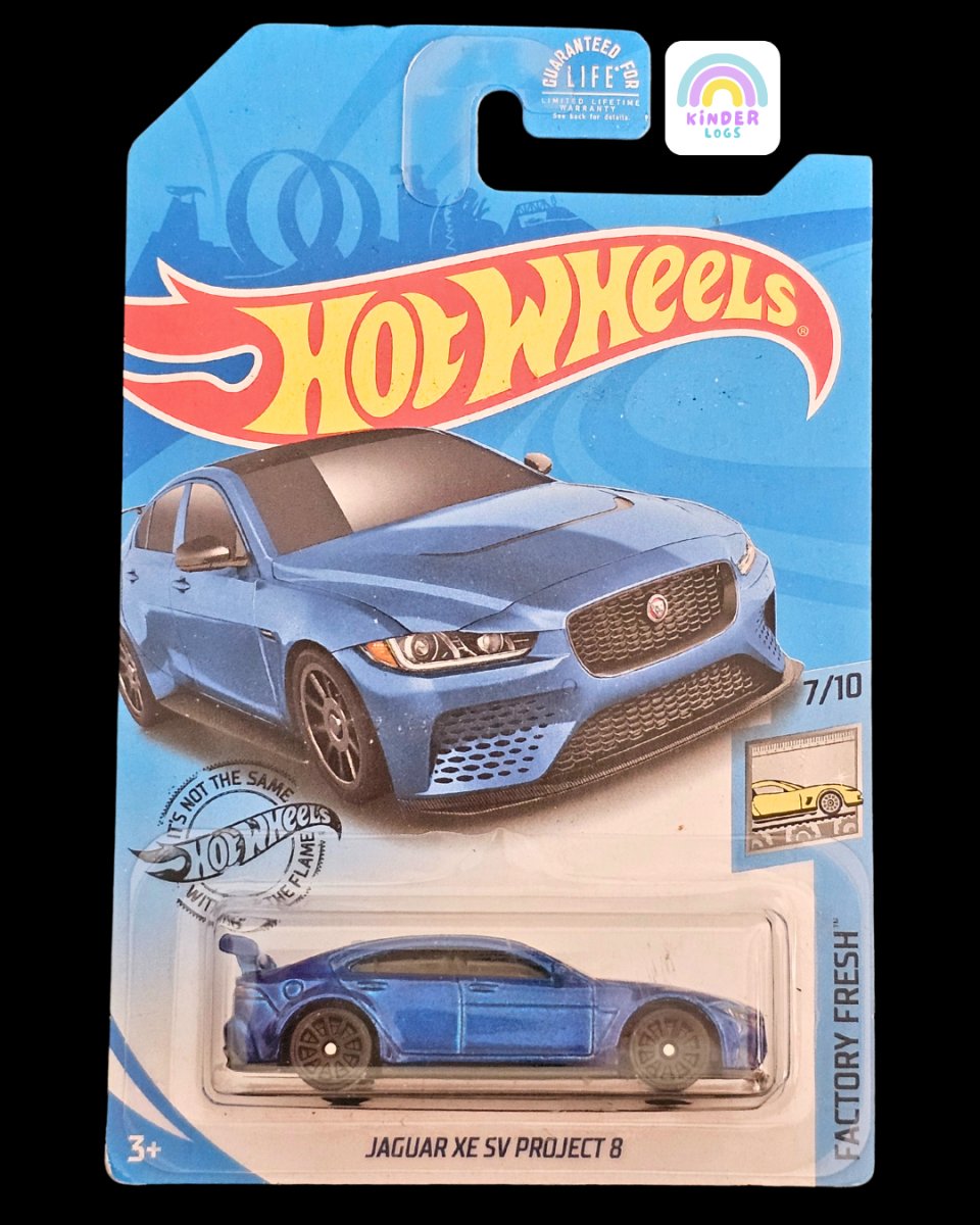 Hot Wheels Jaguar XE SV Project 8 - Blue Color - Kinder Logs