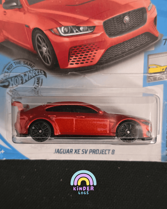 Hot Wheels Jaguar XE SV Project 8 - Red (Imported) - Kinder Logs