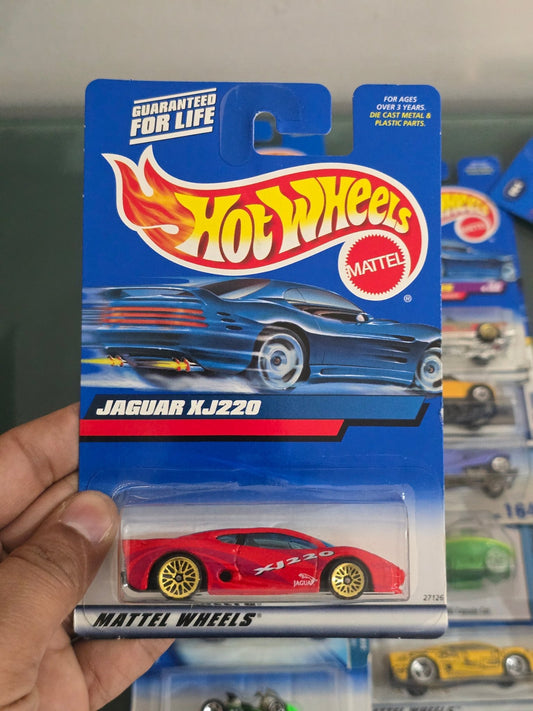 Hot Wheels Jaguar XJ220 - Red (Rare Card) - Kinder Logs