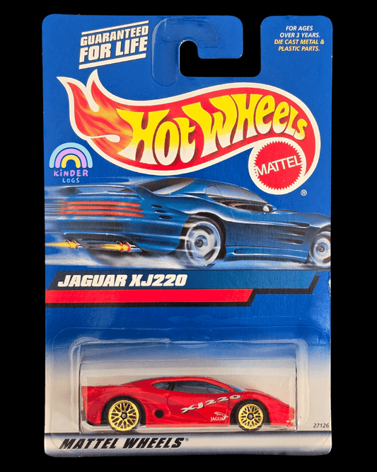 Hot Wheels Jaguar XJ220 - Red (Rare Card) - Kinder Logs