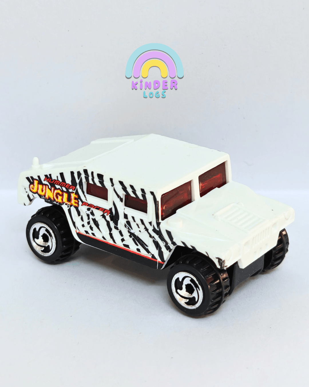 Hot Wheels Jungle Hummer - White (Uncarded - New) - Kinder Logs