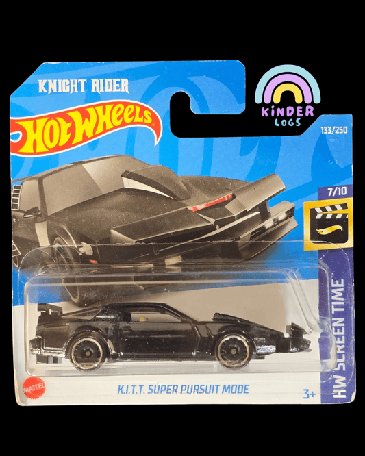 Hot Wheels Knight Rider K.I.T.T. Super Pursuit Mode (Imported Short Card) - Kinder Logs