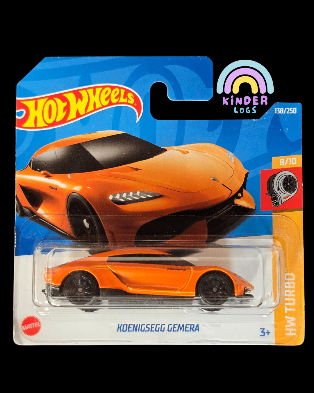 Hot Wheels Koenigsegg Gemera - Orange (Imported Short Card) - Kinder Logs