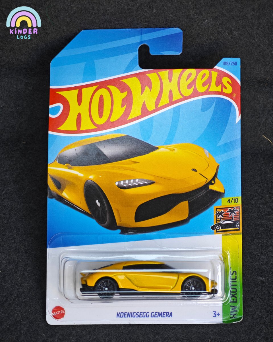 Hot Wheels Koenigsegg Gemera (Yellow) - Kinder Logs