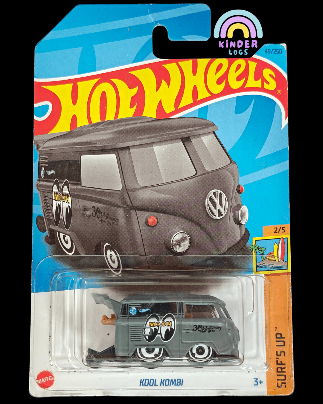 Hot Wheels Kool Kombi - Grey (2023 Card) - Kinder Logs