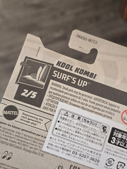 Hot Wheels Kool Kombi Moon Eyes - Grey (Carded - Imported) - Kinder Logs