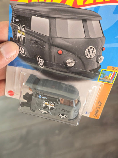 Hot Wheels Kool Kombi Moon Eyes - Grey (Carded - Imported) - Kinder Logs
