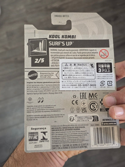 Hot Wheels Kool Kombi Moon Eyes - Grey (Carded - Imported) - Kinder Logs