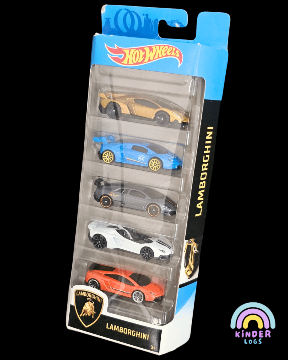 Hot Wheels Lamborghini 5 Cars Pack (Imported) - Kinder Logs