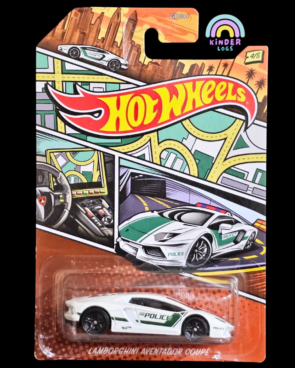 Hot Wheels Lamborghini Aventador Coupe Police Car - Kinder Logs