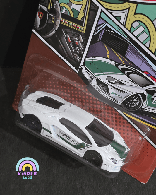 Hot Wheels Lamborghini Aventador Coupe Police Car (Imported) - Kinder Logs