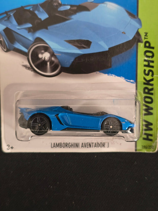 Hot Wheels Lamborghini Aventador J - Blue (Imported) - Kinder Logs