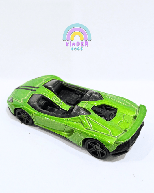Hot Wheels Lamborghini Aventador J - Green (Used Car) - Kinder Logs