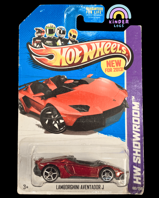 Hot Wheels Lamborghini Aventador J - Red (2012 Imported Card) - Kinder Logs