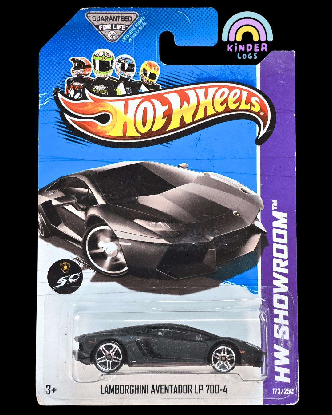 Hot Wheels Lamborghini Aventador LP700 - 4 - Black (2012 Imported) - Kinder Logs