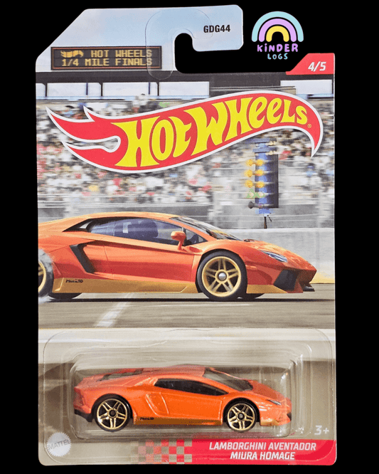 Hot Wheels Lamborghini Aventador Miura Homage (1/4 Mile Finals) - Kinder Logs