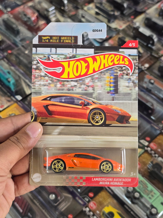 Hot Wheels Lamborghini Aventador Miura Homage - 1/4 Mile Finals (Imported) - Kinder Logs
