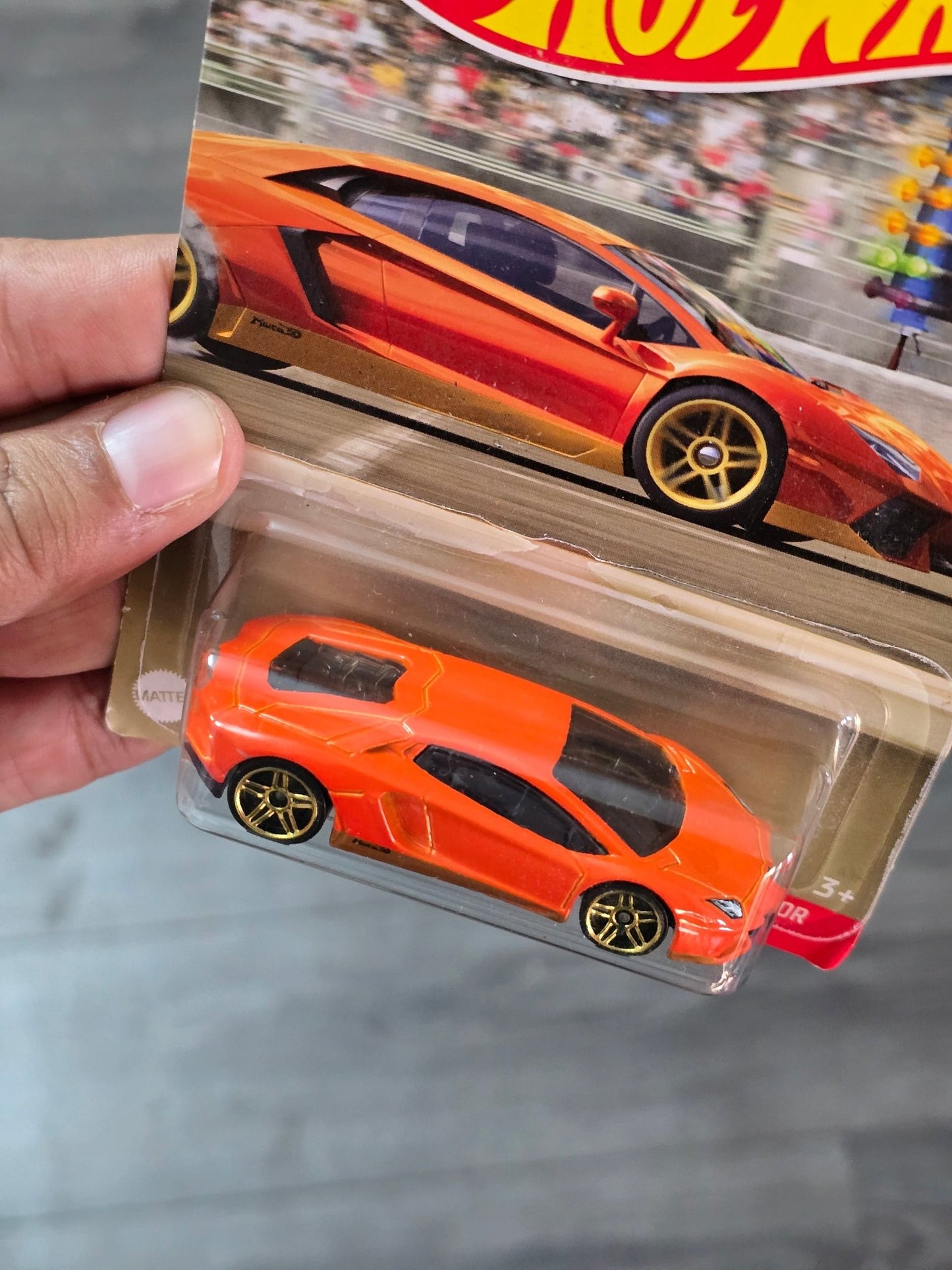Hot Wheels Lamborghini Aventador Miura Homage - 1/4 Mile Finals (Imported) - Kinder Logs