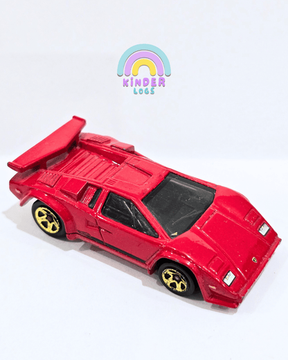 Hot Wheels Lamborghini Countach LP500 - Red - 1 Walmart Exclusive (Used Car) - Kinder Logs