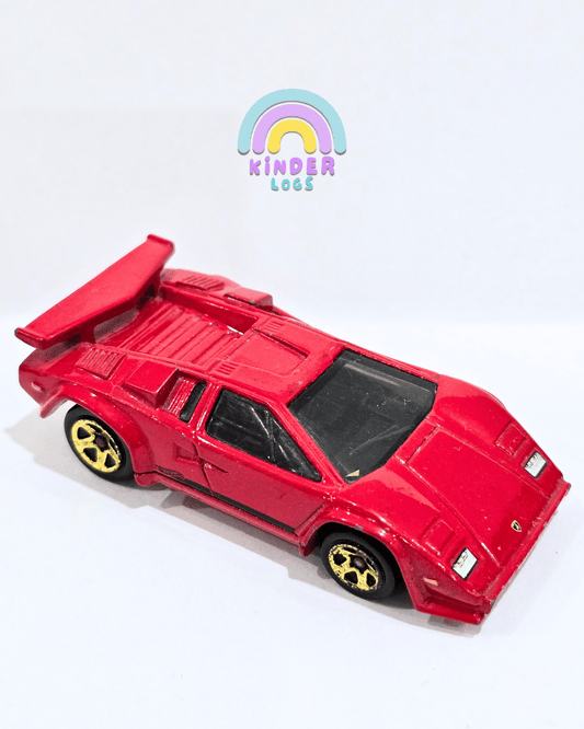 Hot Wheels Lamborghini Countach LP500 - Red - 1 Walmart Exclusive (Used Car) - Kinder Logs