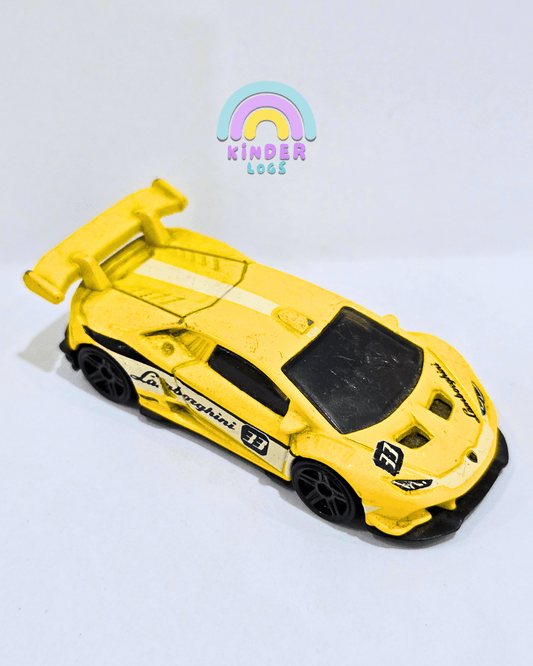 Hot Wheels Lamborghini Huracan LP 620 - 2 Super Trofeo - Yellow (Used Car) - Kinder Logs