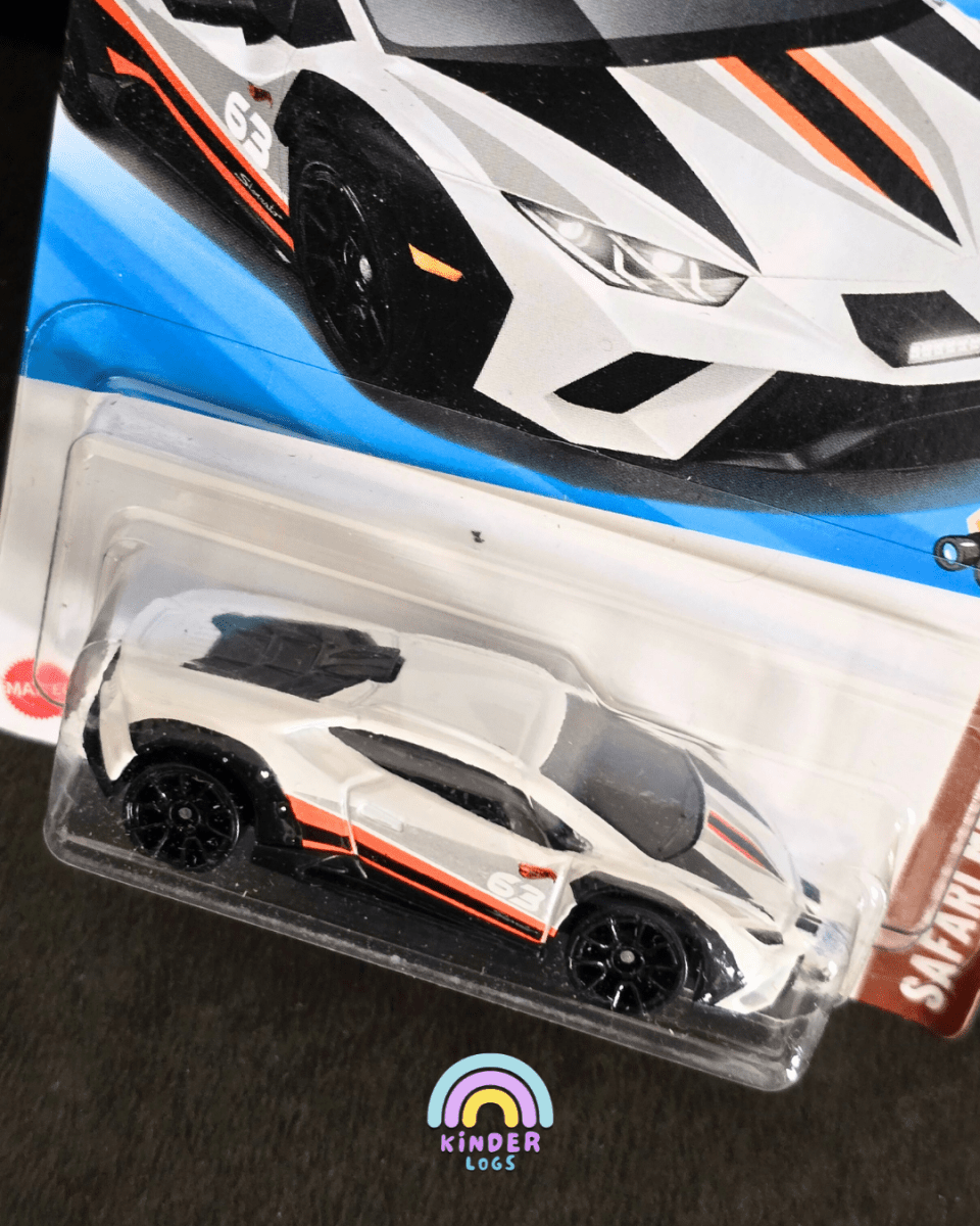 Hot Wheels Lamborghini Huracan Sterrato - White (Imported) - Kinder Logs