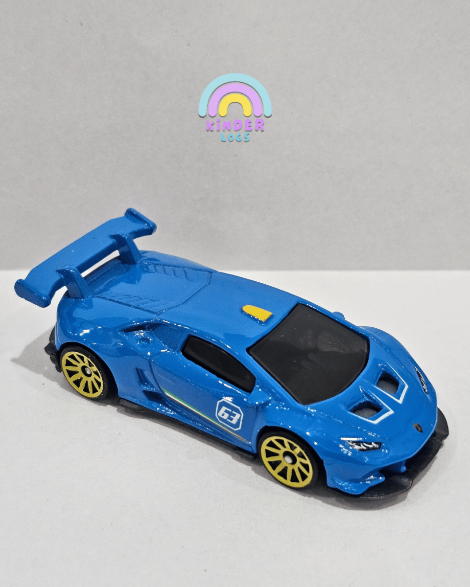 Hot Wheels Lamborghini Huracan Super Trofeo - Blue (Uncarded) - Kinder Logs