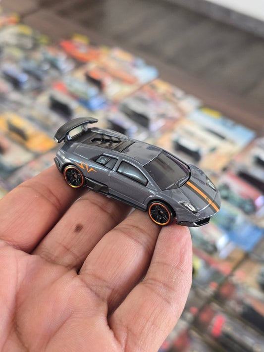 Hot Wheels Lamborghini Murcielago SV - Grey (Uncarded) - Kinder Logs