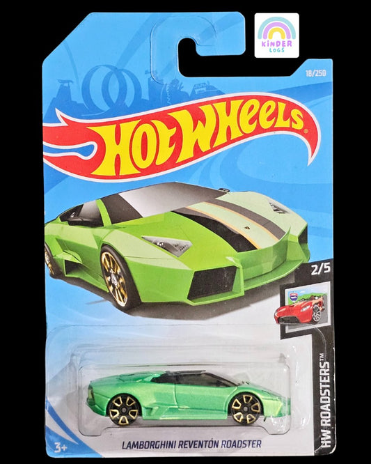 Hot Wheels Lamborghini Reventon Roadster - Green Color - Kinder Logs