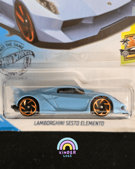 Hot Wheels Lamborghini Sesto Elemento - Blue (Imported) - Kinder Logs
