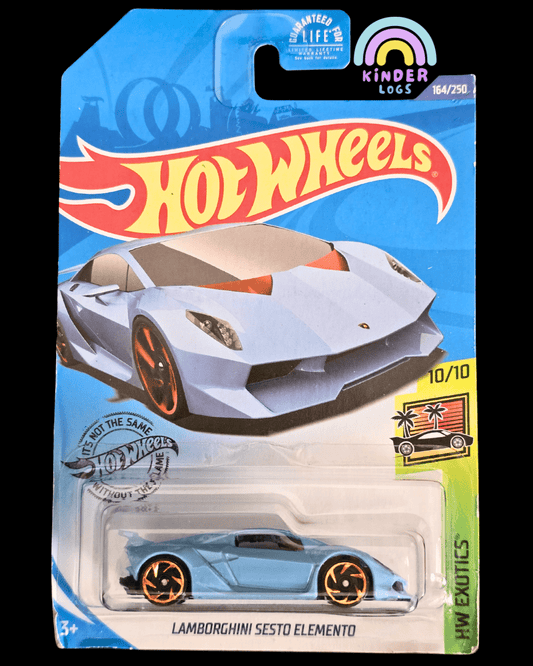 Hot Wheels Lamborghini Sesto Elemento - Blue (Imported) - Kinder Logs