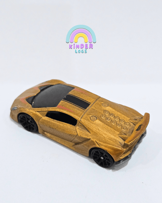Hot Wheels Lamborghini Sesto Elemento - Matte Gold (Used Car) - Kinder Logs