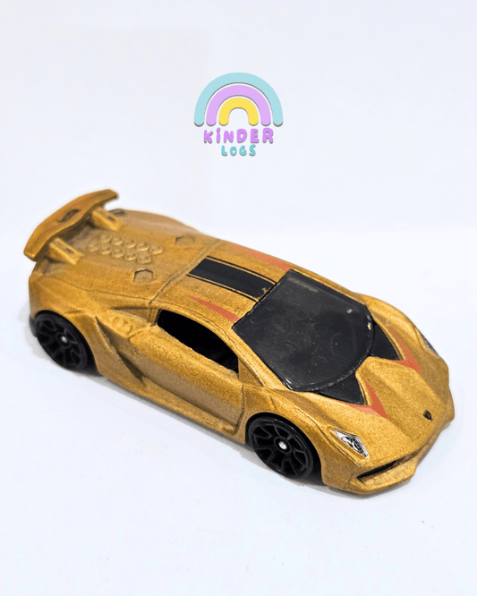 Hot Wheels Lamborghini Sesto Elemento - Matte Gold (Used Car) - Kinder Logs