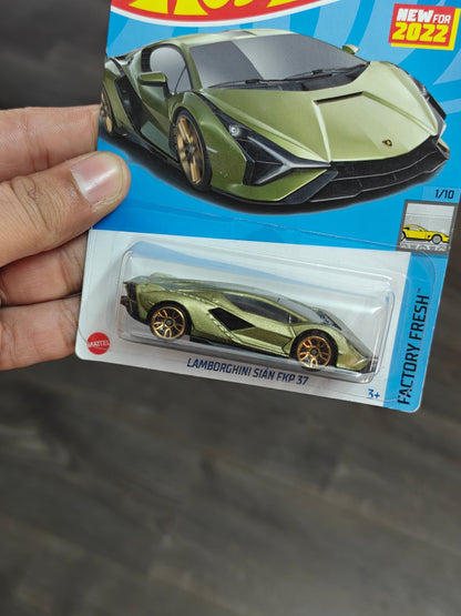 Hot Wheels Lamborghini Sian FKP 37 - Green (Imported) - Kinder Logs